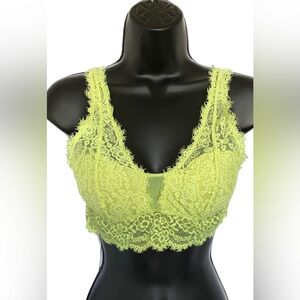 NWOT aerie NEON YELLO Wireless Bralette, M *P1046